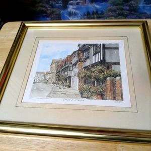 🇬🇧 3 STRATFORD UPON-AVON SIGNED ARTIST PRINTS,DUCK FRATERNITY SHAKESPEAREAN.🏆